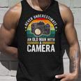 Photographer Never Underestimate An Old Man With A Camera Unisex Tank Top Gifts for Him