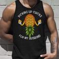Picking Up Chicks For Husband Swinger Upside Down Pineapple Unisex Tank Top Gifts for Him