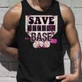 Pink Baseball Breast Cancer Awareness Save Second 2Nd Base Tank Top Gifts for Him