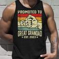 Promoted To Great Grandad Est 2023 Vintage New Dad For Dad Tank Top Gifts for Him