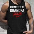 Promoted To Grandpa 2024 Again For New Baby Grandfather Unisex Tank Top Gifts for Him