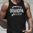 Promoted To Grandpa 2024 Soon To Be Granddad Funny New Dad Unisex Tank Top Gifts for Him