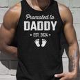 Promoted To New Daddy 2024 Soon To Be Dad Fathers Day Unisex Tank Top Gifts for Him