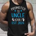 Promoted To Uncle 2024 Again Uncle New Baby Est 2024 For Uncle Tank Top Gifts for Him