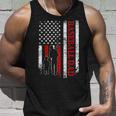 Proud Baseball Dad American Flag Sports Unisex Tank Top Gifts for Him