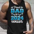 Proud Dad Of A Class Of 2024 Senior Heart Graduation Gift Unisex Tank Top Gifts for Him
