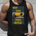 Punchy Graphics Wrap Train Punch Repeat Boxing Kickboxing Unisex Tank Top Gifts for Him