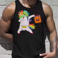 Quarantine Dabbing Unicorn Dab Dance Halloween Unicorn Tank Top Gifts for Him