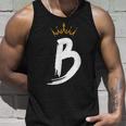 Queen King Letter B Favorite Letter With Crown Alphabet Tank Top Gifts for Him
