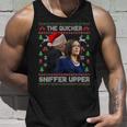 The Quicker Sniffer Upper Anti Biden Ugly Christmas Sweater Tank Top Gifts for Him