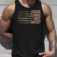 Raise Lions Not Sheep American Flag Patriot Patriotic Unisex Tank Top Gifts for Him