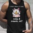Ramen Funny Cat Lover Cats And Ramen Noodles  Unisex Tank Top Gifts for Him