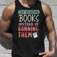 Read Banned Books Bookworm Book Lover Bibliophile Unisex Tank Top Gifts for Him
