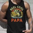 Reel Cool Papa Fishing Dad Fisherman Fathers Day Grandpa Unisex Tank Top Gifts for Him