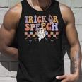 Retro Trick Or Speech Halloween Speech Therapy Slp Halloween Tank Top Gifts for Him