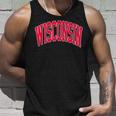 Retro Vintage Wisconsin State Distressed Souvenir Tank Top Gifts for Him