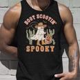 Retro Western Halloween Cowboy Ghost Boot Scootin Spooky Tank Top Gifts for Him