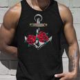 Rose And Anchor Nautical Tattoo Design Unisex Tank Top Gifts for Him