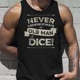 Rpg Gaming Dad Uncle Never Underestimate Old Man With Dice Tank Top Gifts for Him