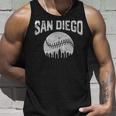 San Diego City California Baseball Skyline Vintage Souvenir California And Merchandise Tank Top Gifts for Him