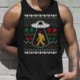 Santa Claus Bigfoot Ufo Sasquatch Ugly Christmas Sweater Tank Top Gifts for Him