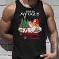 Santa Riding Akita This Is My Ugly Christmas Sweater Tank Top Gifts for Him