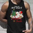 Santa Riding Bichon Frise This Is My Ugly Christmas Sweater Tank Top Gifts for Him