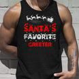 Santas Favorite Greeter Funny Job Xmas Gifts Unisex Tank Top Gifts for Him