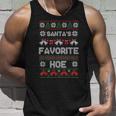 Santa's Favorite Hoe Ugly Christmas Sweater Tank Top Gifts for Him