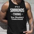 Simmonds Thing Last Name Last Name Tank Top Gifts for Him