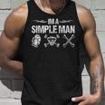 Im A Simple Man Car Mechanic Garage Mechanic Tank Top Gifts for Him