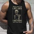 Skeleton Cat Kitten Lover Grumpy Skull Kitty Pet Owner Unisex Tank Top Gifts for Him