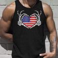 Skeleton Hand Heart 4Th Of July Love American Flag Patriotic Patriotic Tank Top Gifts for Him
