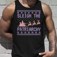 Sleigh The Patriarchy Feminist Ugly Christmas Sweater Meme Tank Top Gifts for Him