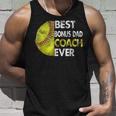 Softball Best Bonus Dad Coach Ever Retro Funny Fathers Day Unisex Tank Top Gifts for Him