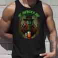 St Patricks Day Horror Scary Dark Leprechaun Spooky Cool Unisex Tank Top Gifts for Him