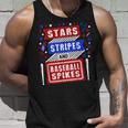 Stripes Stars And Baseball Spikes 4Th Of July Independence Unisex Tank Top Gifts for Him