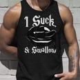 I Suck And Swallow Sexy Vampire Fangs Halloween Costume Halloween Costume Tank Top Gifts for Him