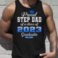Super Proud Step Dad Of 2023 Graduate Awesome College Tank Top Gifts for Him