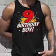 Superhero Birthday Boy Party 9 Year Old 9Th Birthday Unisex Tank Top Gifts for Him