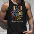 Teach Bravery Spread Kindness Accept Differences Autism Unisex Tank Top Gifts for Him