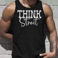 Think Strait Nashville Country Music Fan Texas Unisex Tank Top Gifts for Him