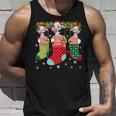 Three Cow In Socks Ugly Christmas Sweater Party Tank Top Gifts for Him