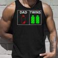 Twin Dad Low Battery Power Twins Fathers Day Tank Top Gifts for Him