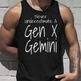 Never Underestimate A Gen X Gemini Zodiac Sign Saying Gemini Tank Top Gifts for Him