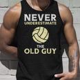 Never Underestimate Old Guy Volleyball Coach Dad Grandpa Men Tank Top Gifts for Him