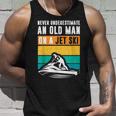 Never Underestimate An Old Man Water Sport Jet Ski Old Man Tank Top Gifts for Him