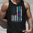 Usa Flag Nobody Fights Alone Suicide Prevention Awareness Tank Top Gifts for Him