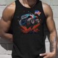 Usa Patriotic Monster Truck Jump Colorful Red White Blue Tank Top Gifts for Him
