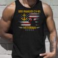 Veteran Vets Uss Ranger Cv61 Aircraft Carrier Veteran Flag Veterans Day Veterans Unisex Tank Top Gifts for Him